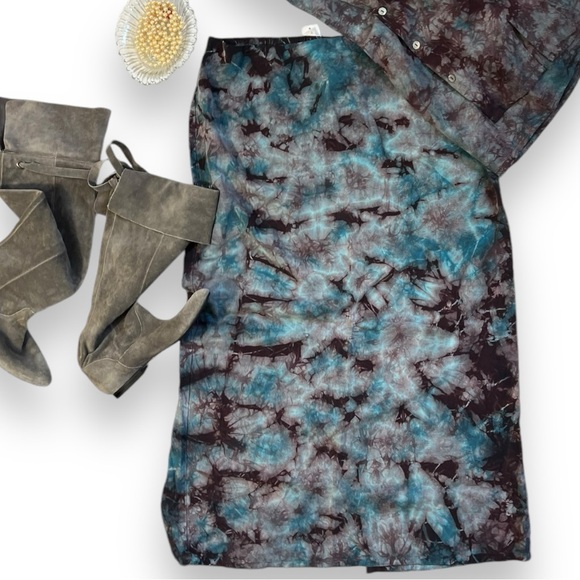 NWOT By JJ Tencel Cloud Dyed Maxi Skirt Sz L - Picture 6 of 6